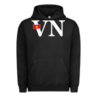 Pigment Black Vietnam Flag and Country Initials Urban Hoodie - linhVisuals