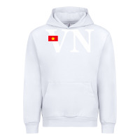 White Vietnam Flag and Country Initials Urban Hoodie - linhVisuals