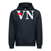 Navy Vietnam Flag and Country Initials Urban Hoodie - linhVisuals