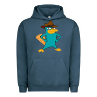 Pigment Midnight Navy phineas and ferb, agent p, perry the platypus Urban Hoodie - linhVisuals