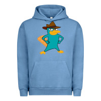 Pigment Pebble Blue phineas and ferb, agent p, perry the platypus Urban Hoodie - linhVisuals