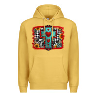 Antique Gold Christmas cross with background Premium Hoodie - Jasminsmagicworld