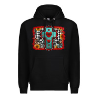 Black Christmas cross with background Premium Hoodie - Jasminsmagicworld