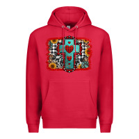 Cardinal Christmas cross with background Premium Hoodie - Jasminsmagicworld