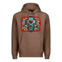 Chestnut Christmas cross with background Premium Hoodie - Jasminsmagicworld