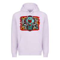 Lilac Christmas cross with background Premium Hoodie - Jasminsmagicworld