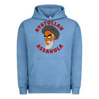 Pigment Pebble Blue Ayatollah Assahola Urban Hoodie - linhVisuals
