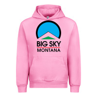 Fuchsia Pink Big Sky Montana Champion Urban Hoodie - linhVisuals