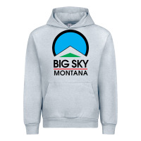 Heather Grey Big Sky Montana Champion Urban Hoodie - linhVisuals