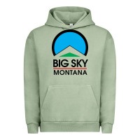 Pigment Oil Green Big Sky Montana Champion Urban Hoodie - linhVisuals