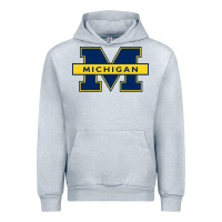 Heather Grey michigan Urban Hoodie - linhVisuals