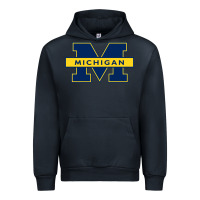 Navy michigan Urban Hoodie - linhVisuals