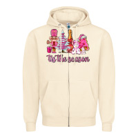 Sandshell tis the season pink christmas Zipper Hoodie - AdoDesignShop