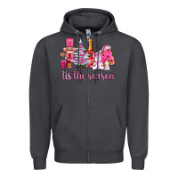 Smoke tis the season pink christmas Zipper Hoodie - AdoDesignShop