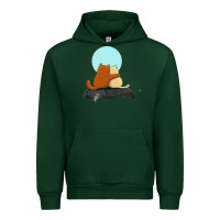 Forest Green two cats Urban Hoodie - linhVisuals