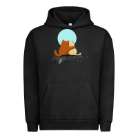 Pigment Black two cats Urban Hoodie - linhVisuals