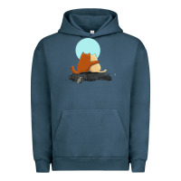 Pigment Midnight Navy two cats Urban Hoodie - linhVisuals