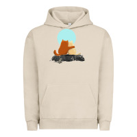 Pigment French Oak two cats Urban Hoodie - linhVisuals