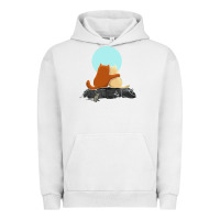 Pigment Lunar Rock two cats Urban Hoodie - linhVisuals