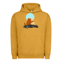 Pigment Peanut Butter two cats Urban Hoodie - linhVisuals