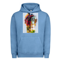 Pigment Pebble Blue messi and ronaldo Urban Hoodie - linhVisuals