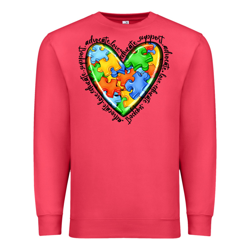 Autism Heart Premium Sweatshirt by JahusDesignShop | Teevron