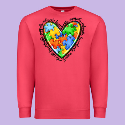 Autism Heart Premium Sweatshirt Designed By Jahusdesignshop