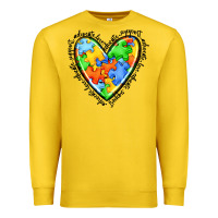 Lemon autism heart Premium Sweatshirt - JahusDesignShop