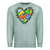 Seafoam autism heart Premium Sweatshirt - JahusDesignShop