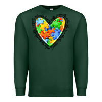 Sports Green autism heart Premium Sweatshirt - JahusDesignShop