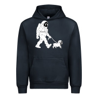 Navy walking the dog astronaut Urban Hoodie - linhVisuals
