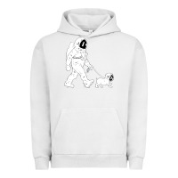 Pigment Lunar Rock walking the dog astronaut Urban Hoodie - linhVisuals