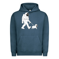 Pigment Midnight Navy walking the dog astronaut Urban Hoodie - linhVisuals
