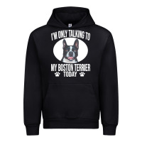 Black boston terrier t  shirtfunny boston terrier dog gift i m only talking Urban Hoodie - linhVisuals