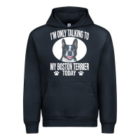 Navy boston terrier t  shirtfunny boston terrier dog gift i m only talking Urban Hoodie - linhVisuals
