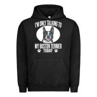 Pigment Black boston terrier t  shirtfunny boston terrier dog gift i m only talking Urban Hoodie - linhVisuals