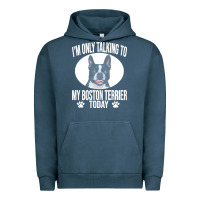 Pigment Midnight Navy boston terrier t  shirtfunny boston terrier dog gift i m only talking Urban Hoodie - linhVisuals