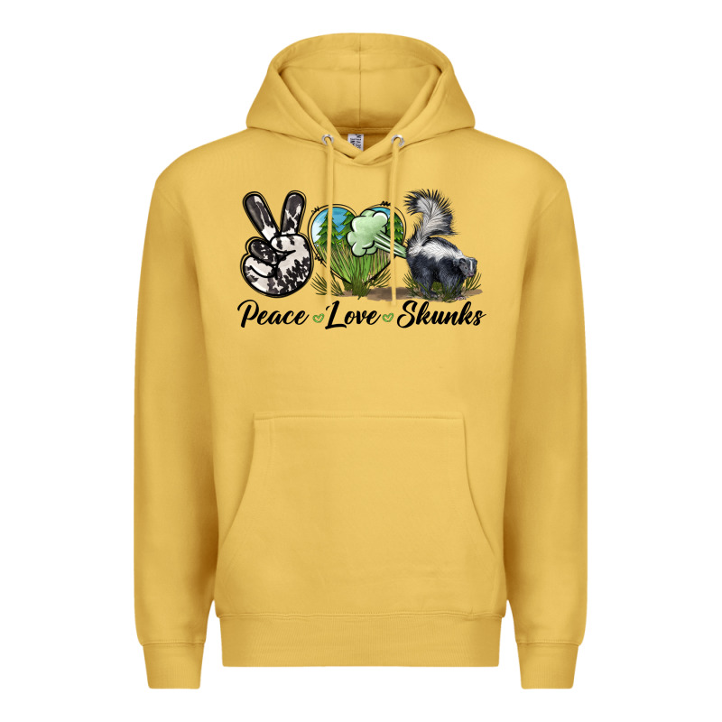Peace Love Skunks Premium Hoodie by LillyAllenDesigns | Teevron