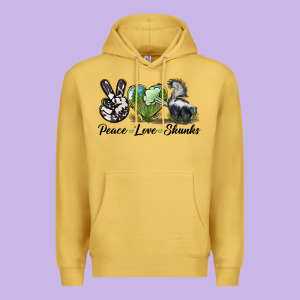 Peace Love Skunks Premium Hoodie Designed By Lillyallendesigns