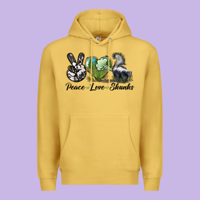 Peace Love Skunks Premium Hoodie Designed By Lillyallendesigns