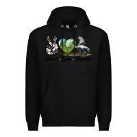 Black Peace Love Skunks Premium Hoodie - LillyAllenDesigns
