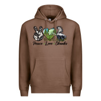 Chestnut Peace Love Skunks Premium Hoodie - LillyAllenDesigns