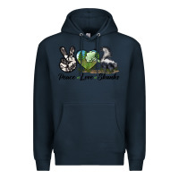 Navy Peace Love Skunks Premium Hoodie - LillyAllenDesigns