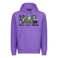 Purple Peace Love Skunks Premium Hoodie - LillyAllenDesigns