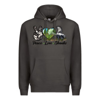 Smoke Peace Love Skunks Premium Hoodie - LillyAllenDesigns
