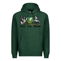 Sports Green Peace Love Skunks Premium Hoodie - LillyAllenDesigns