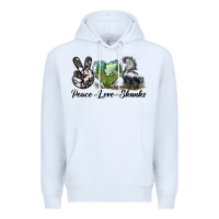 White Peace Love Skunks Premium Hoodie - LillyAllenDesigns