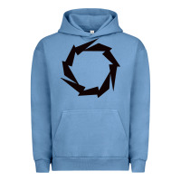 Pigment Pebble Blue Fountain Boats Urban Hoodie - linhVisuals
