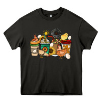 Asphalt Chicken coffee cups Heavy Core Tee - HowdyJamesFarm
