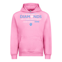 Fuchsia Pink whoever said that diamonds are a girls best friend never owned a dog Urban Hoodie - linhVisuals